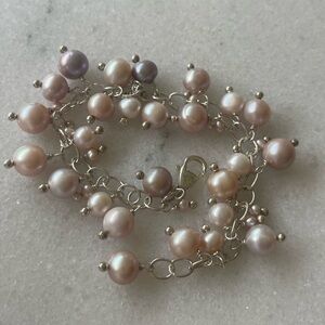 Sterling Silver and Pearls! 7” Bracelet